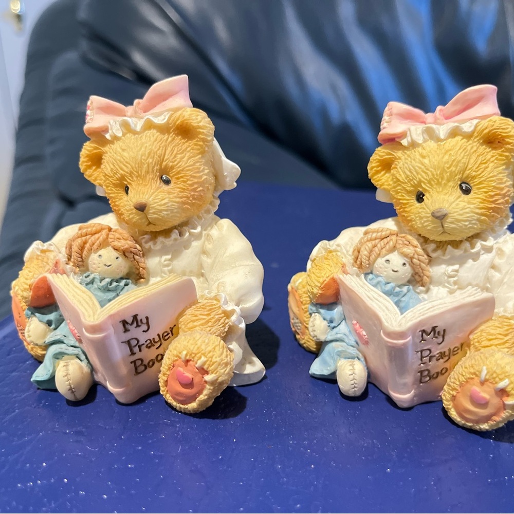 Enesco Bear Figurine with Prayer Book - Pink and Cream